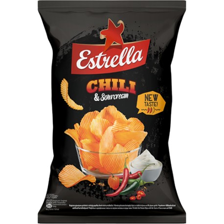 ESTRELLA Sour Cream&Chilli Chips 130g X20