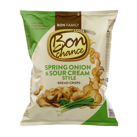 BON CHANCE Sour cream and Spring onion flavour Bread crisps 120g X24
