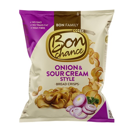 BON CHANCE Sour cream Onions Bread crisps 120g X24