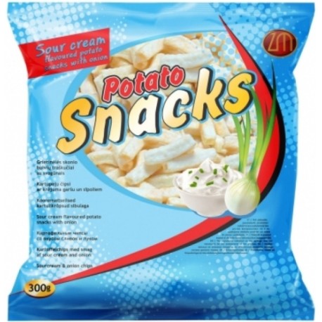 ZM Potato Snacks Sour cream and Onion 300g X8