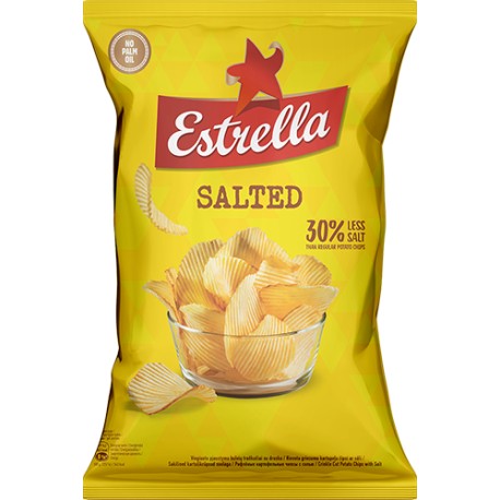 ESTRELLA Crincle Salted Chips 130g X20